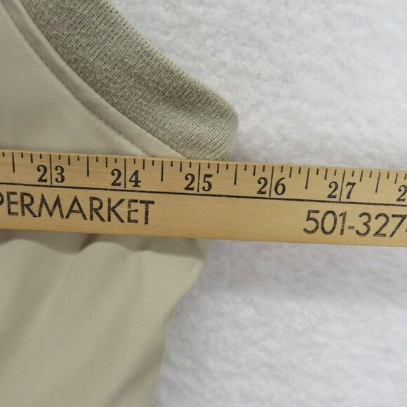 Eddie Bauer Golf Vest Mens Size Large Beige V Neck Windbreaker Pockets - Picture 8 of 9